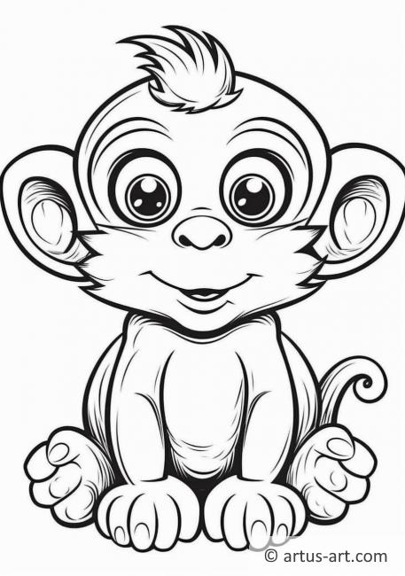 Página para colorear de monos